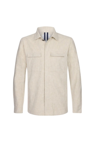 Profuomo OVERSHIRT COTTON LINEN BEIGE Beige