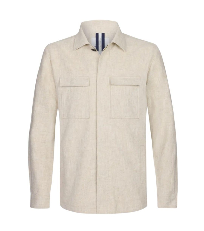 Profuomo OVERSHIRT COTTON LINEN BEIGE Beige