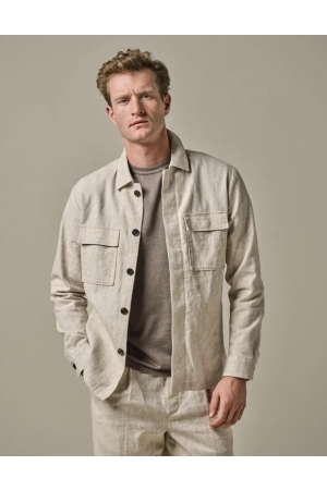 Profuomo OVERSHIRT COTTON LINEN BEIGE Beige