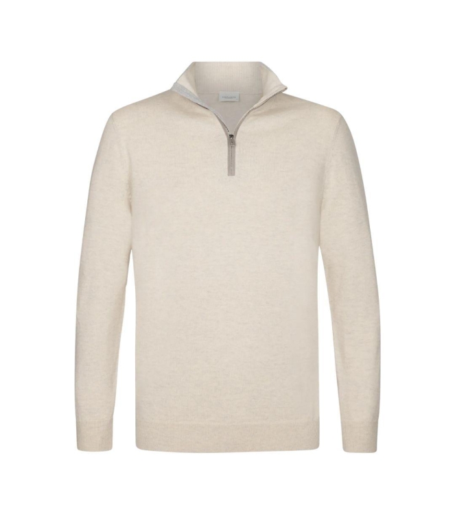 Profuomo PULLOVER HALF ZIP LS D BEIGE Dark beige