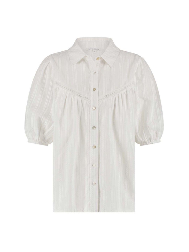 Tramontana Short-Sleeved Fancy Blouse 001100 Off white