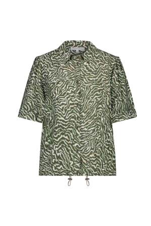 Tramontana Blouse Zebra Swirl 009996- Print Greens
