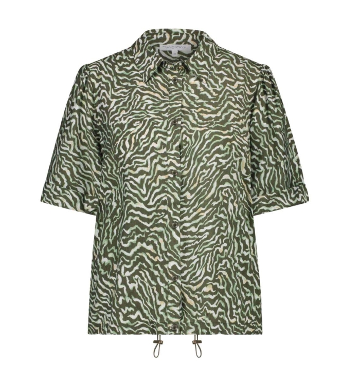 Tramontana Blouse Zebra Swirl 009996- Print Greens