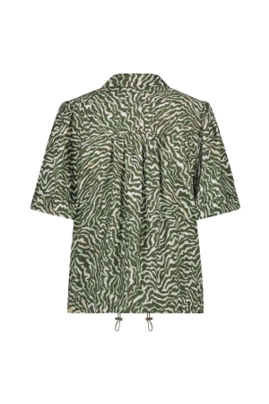 Tramontana Blouse Zebra Swirl 009996- Print Greens