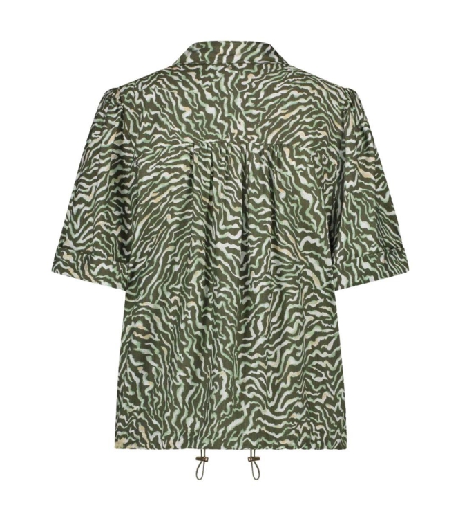 Tramontana Blouse Zebra Swirl 009996- Print Greens