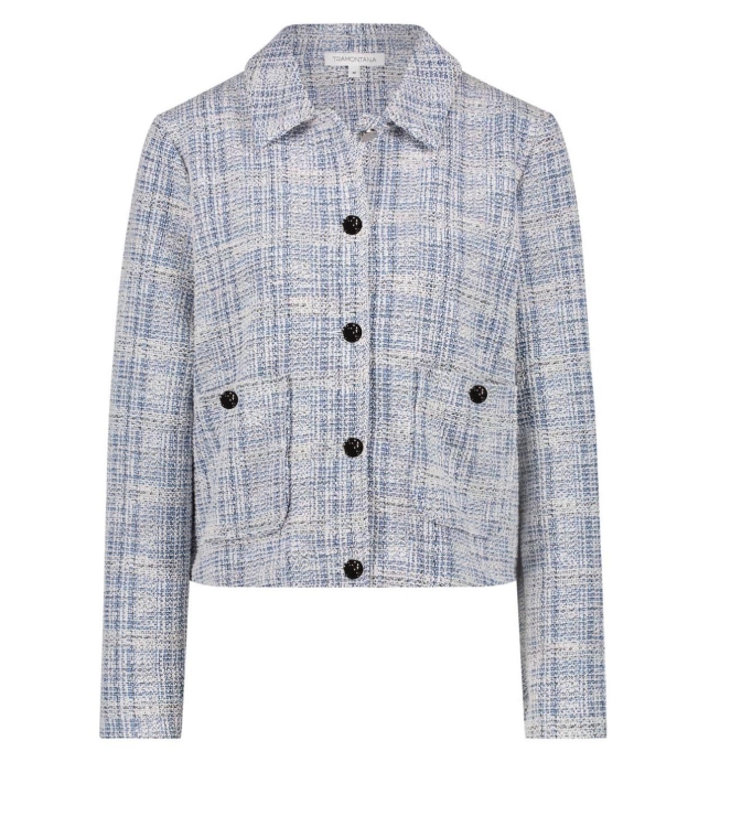 Tramontana Stretch Tweed Jacket 005048 Saphire blue