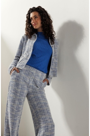 Tramontana Stretch Tweed Jacket 005048 Saphire blue