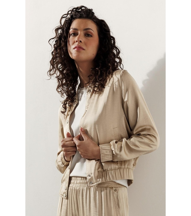 Tramontana Hammered-Satin Bomber Jacket 002000 Sand