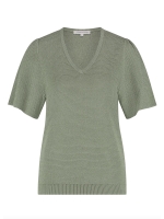 Tramontana V-Neck Lurex Jumper 005725 Pistacchio