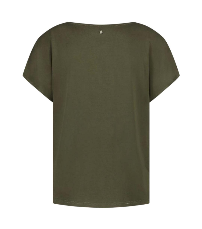 Tramontana Crinkled Satin Top 006195 Jungle green