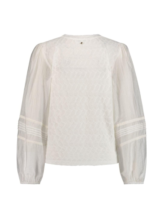 Tramontana Fancy Fabric Mix Top 001100 Off white
