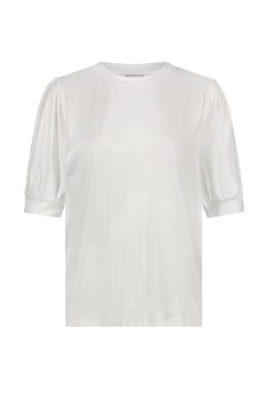 Tramontana Coated Puff-Sleeve T-Shirt 001100 Off white