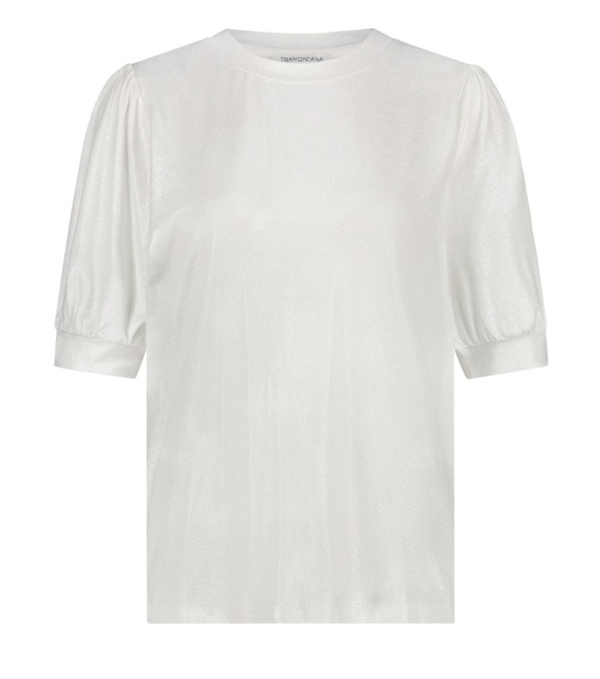 Tramontana Coated Puff-Sleeve T-Shirt 001100 Off white