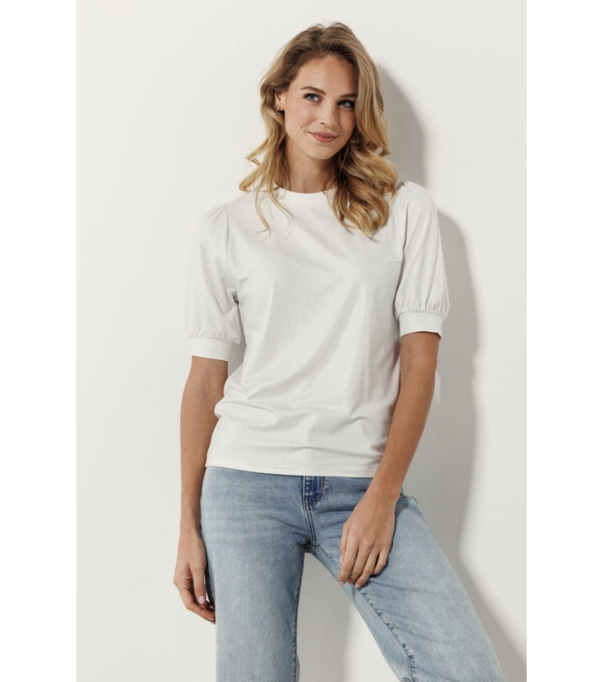 Tramontana Coated Puff-Sleeve T-Shirt 001100 Off white