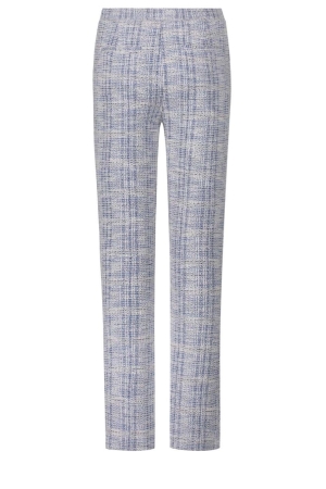 Tramontana Stretch Tweed Trousers 005048 Saphire blue