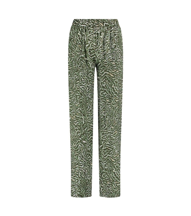 Tramontana Trousers Zebra Swirl 009996- Print Greens
