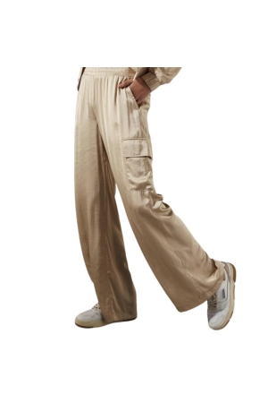 Tramontana Hammered-Satin Trousers 002000 Sand