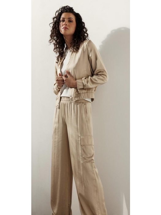 Tramontana Hammered-Satin Trousers 002000 Sand
