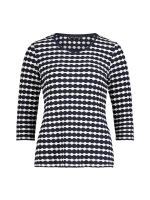 Betty Barclay Shirt Kurz 3/4 Arm 8813 Dark blue/cream