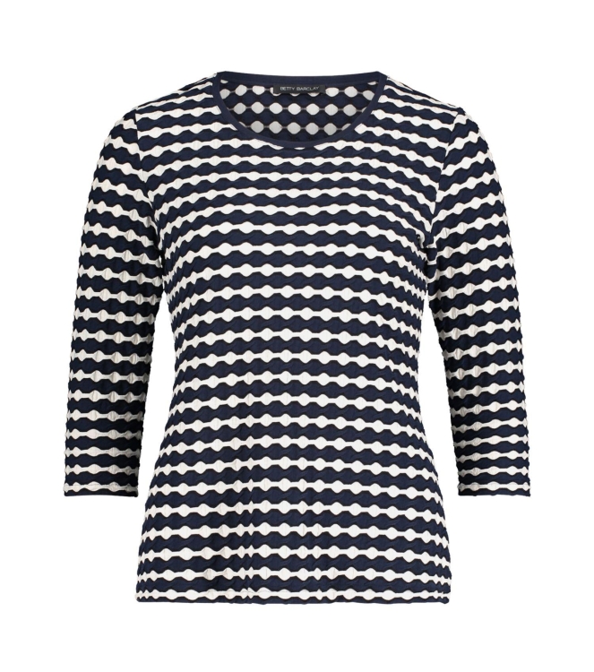 Betty Barclay Shirt Kurz 3/4 Arm 8813 Dark blue/cream