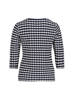 Betty Barclay Shirt Kurz 3/4 Arm 8813 Dark blue/cream