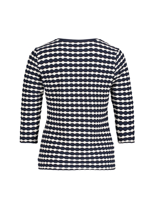 Betty Barclay Shirt Kurz 3/4 Arm 8813 Dark blue/cream