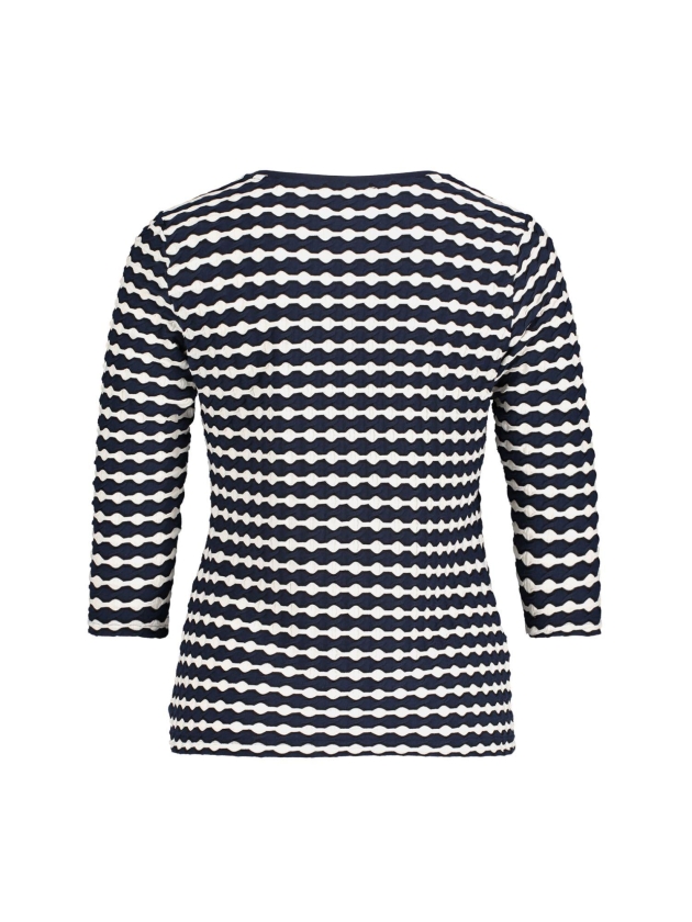 Betty Barclay Shirt Kurz 3/4 Arm 8813 Dark blue/cream