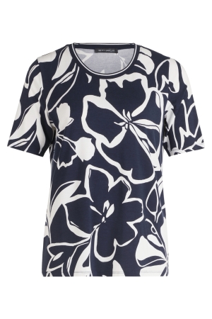 Betty Barclay Shirt Kurz 1/2 Arm 8813 Dark blue/cream