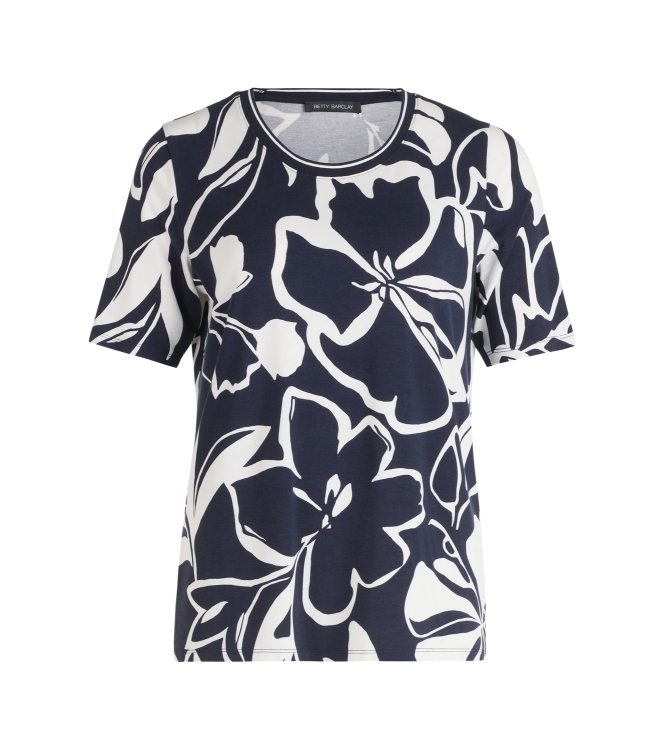 Betty Barclay Shirt Kurz 1/2 Arm 8813 Dark blue/cream