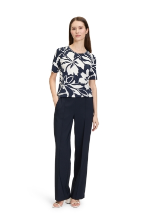 Betty Barclay Shirt Kurz 1/2 Arm 8813 Dark blue/cream