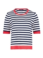 Betty Barclay Strickpullover Kurz 1/2 Arm 8943 Patch dark blue/red