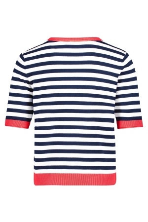 Betty Barclay Strickpullover Kurz 1/2 Arm 8943 Patch dark blue/red