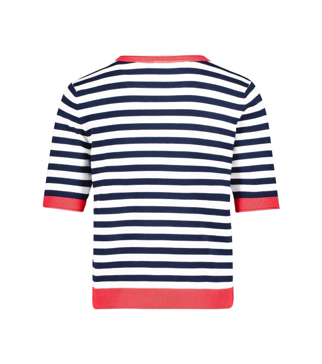 Betty Barclay Strickpullover Kurz 1/2 Arm 8943 Patch dark blue/red