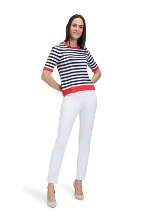 Betty Barclay Strickpullover Kurz 1/2 Arm 8943 Patch dark blue/red