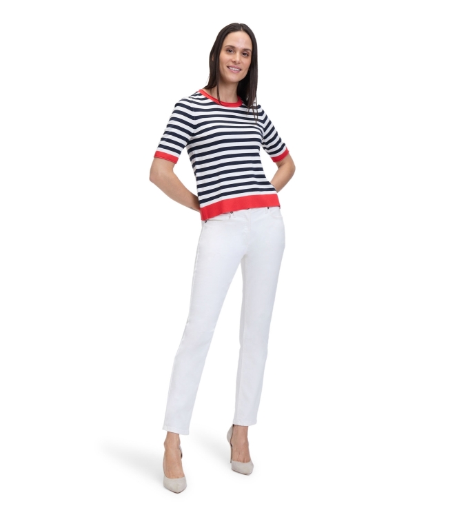 Betty Barclay Strickpullover Kurz 1/2 Arm 8943 Patch dark blue/red