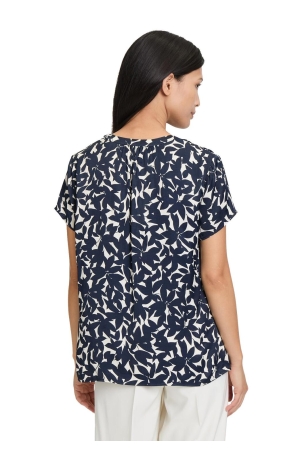 Betty Barclay Bluse Kurz 1/2 Arm 4031 Dark blue/cream