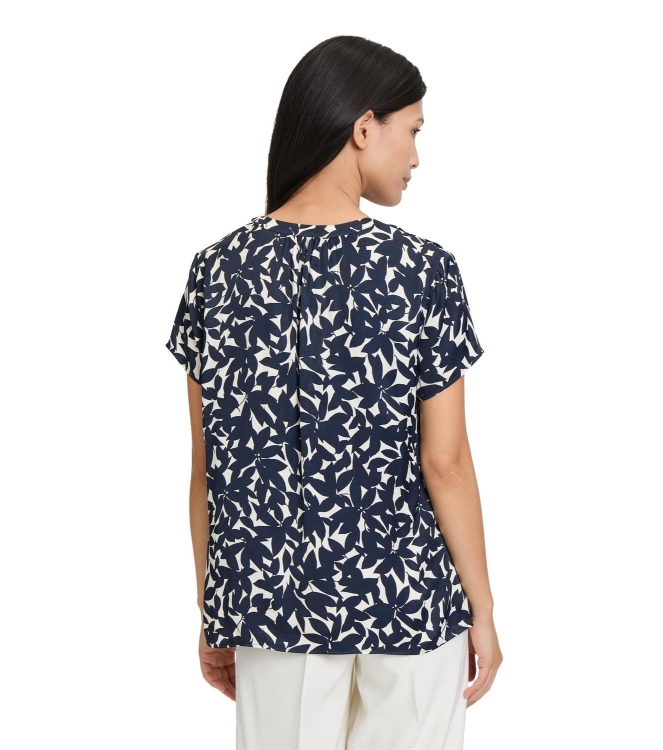 Betty Barclay Bluse Kurz 1/2 Arm 4031 Dark blue/cream