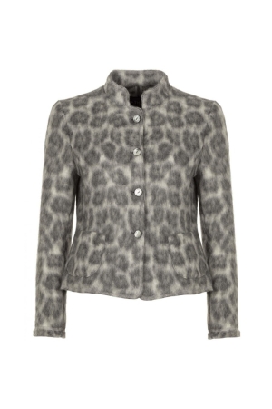 B-Three Blazer printed wool 115_off white