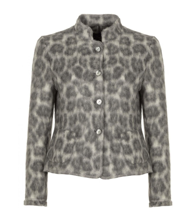 B-Three Blazer printed wool 115_off white