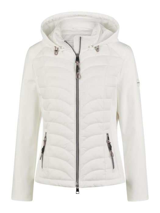 Lebek Jacke Stepp mit Kapuze 120 Offwhite