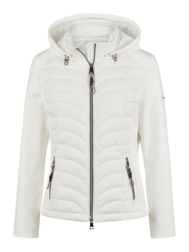 Lebek Jacke Stepp mit Kapuze 120 Offwhite
