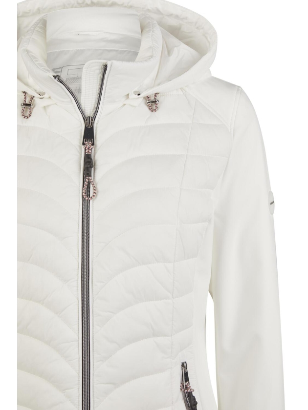 Lebek Jacke Stepp mit Kapuze 120 Offwhite