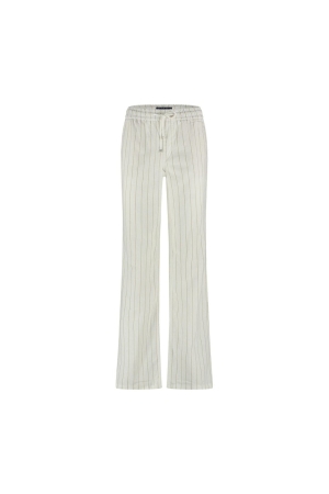Red Button Colette cotton linnen stripe 83 cm Dark sand