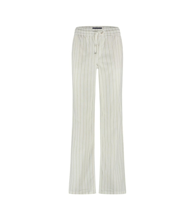 Red Button Colette cotton linnen stripe 83 cm Dark sand