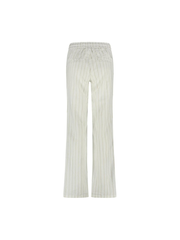 Red Button Colette cotton linnen stripe 83 cm Dark sand