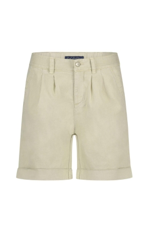 Red Button Cleo short cotton linen colour Pebble