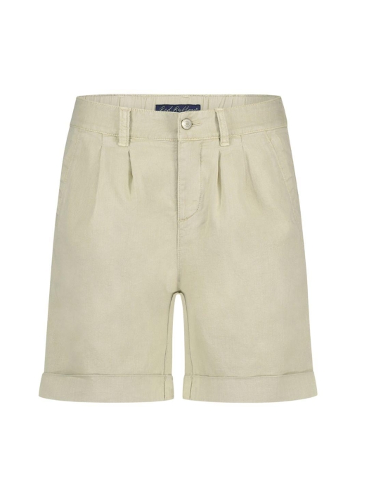 Red Button Cleo short cotton linen colour Pebble