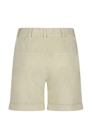 Red Button Cleo short cotton linen colour Pebble