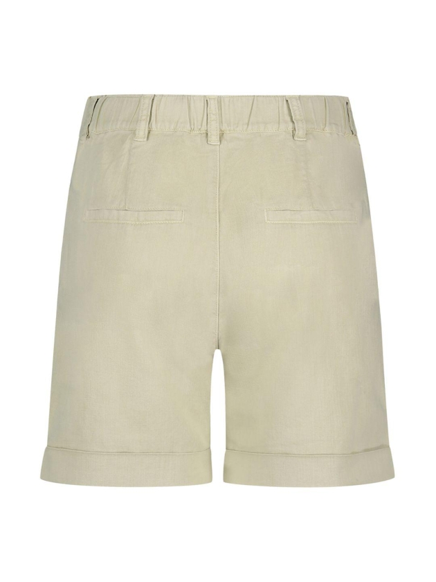 Red Button Cleo short cotton linen colour Pebble