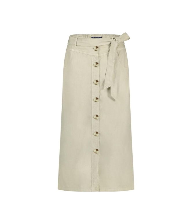 Red Button Birdie skirt cotton linen Pebble